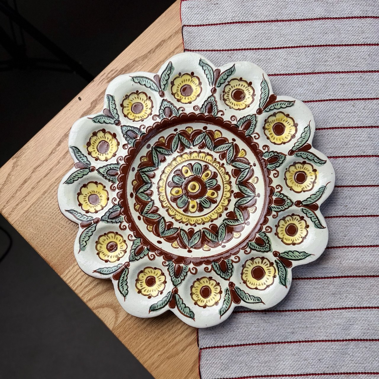 Таріль для паски та писанок "Квіти", 28 см