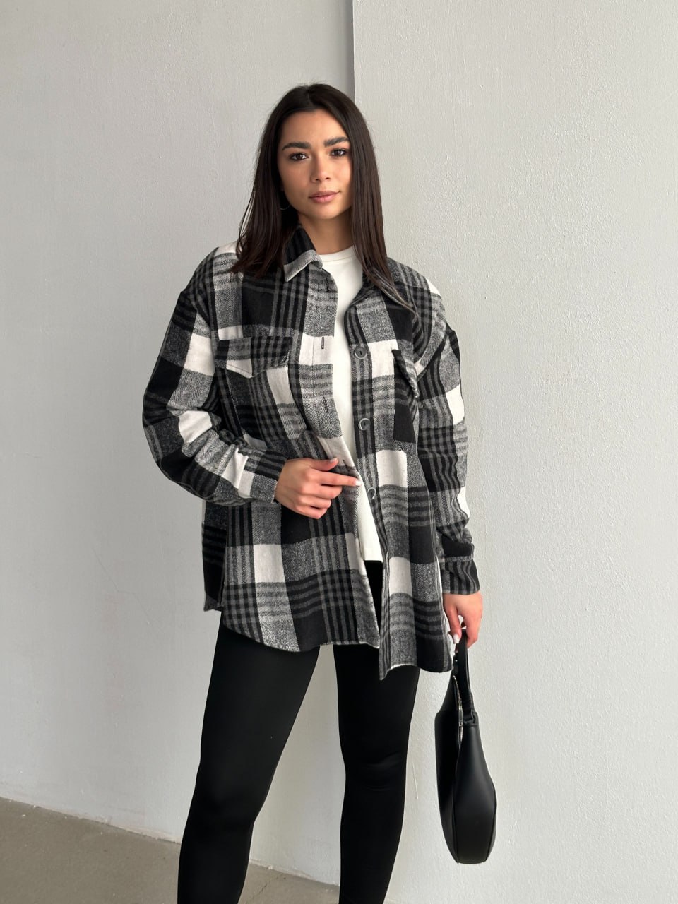Сорочка жіноча у клітинку (one size)
