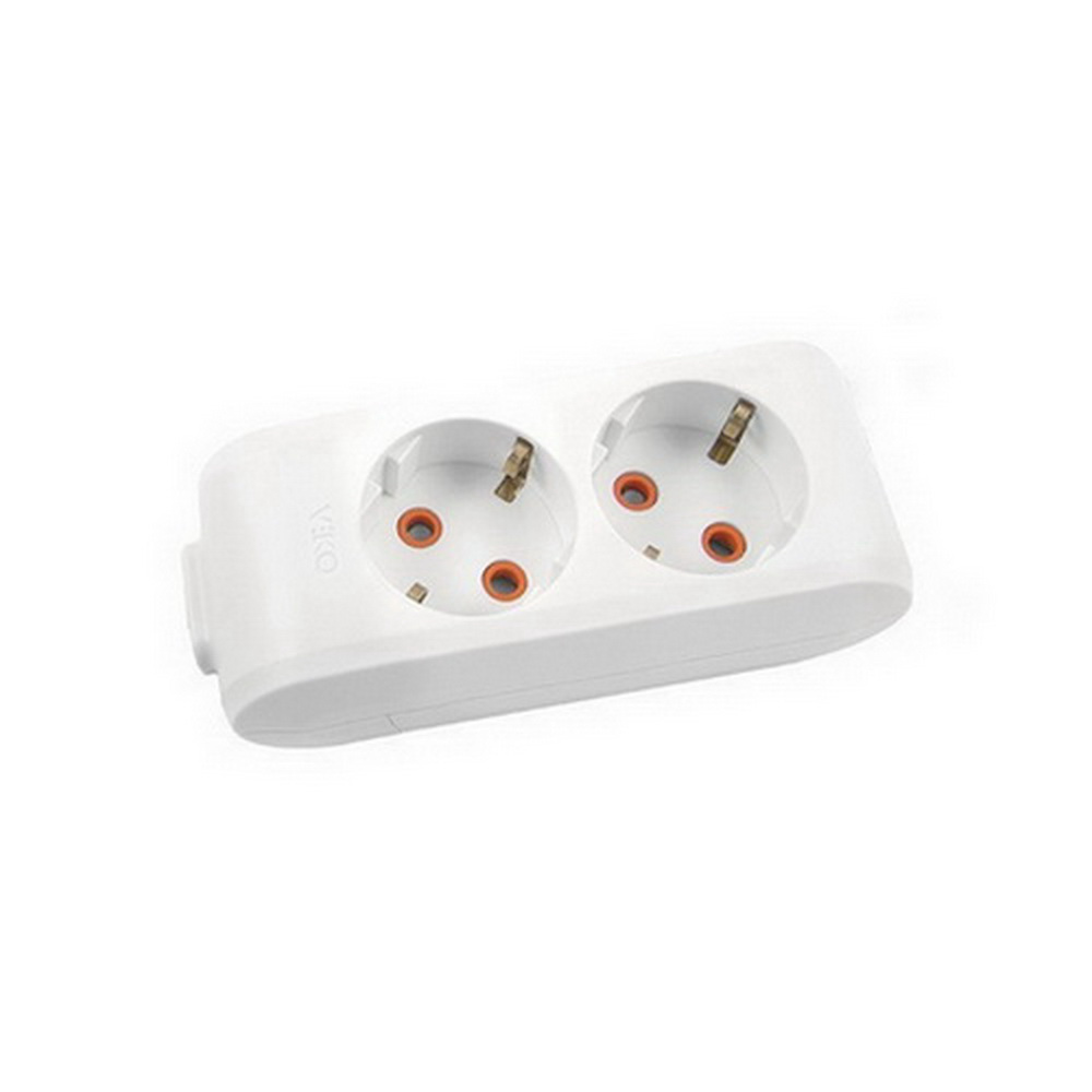 Колодка Viko 2 гнізда із заземленням MULTI-LET