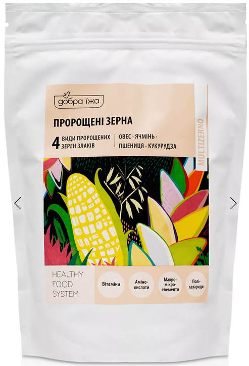 Пророщені зерна вівса, ячменю, пшениці, кукурудзи (300 г)