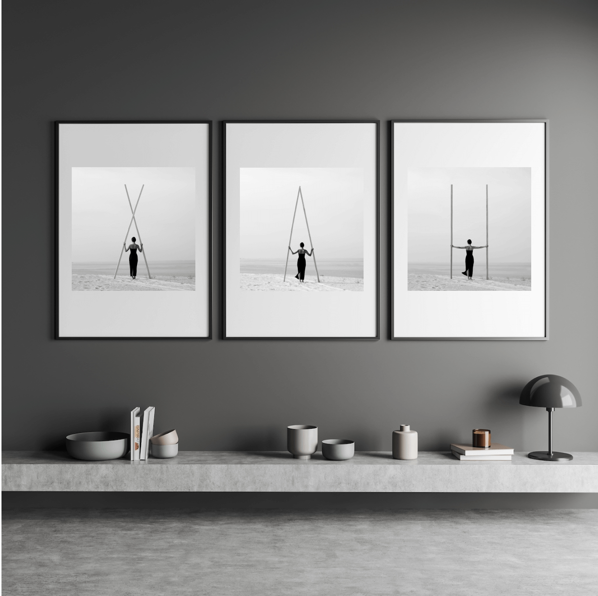 Equilibrium, a series of 3 photos