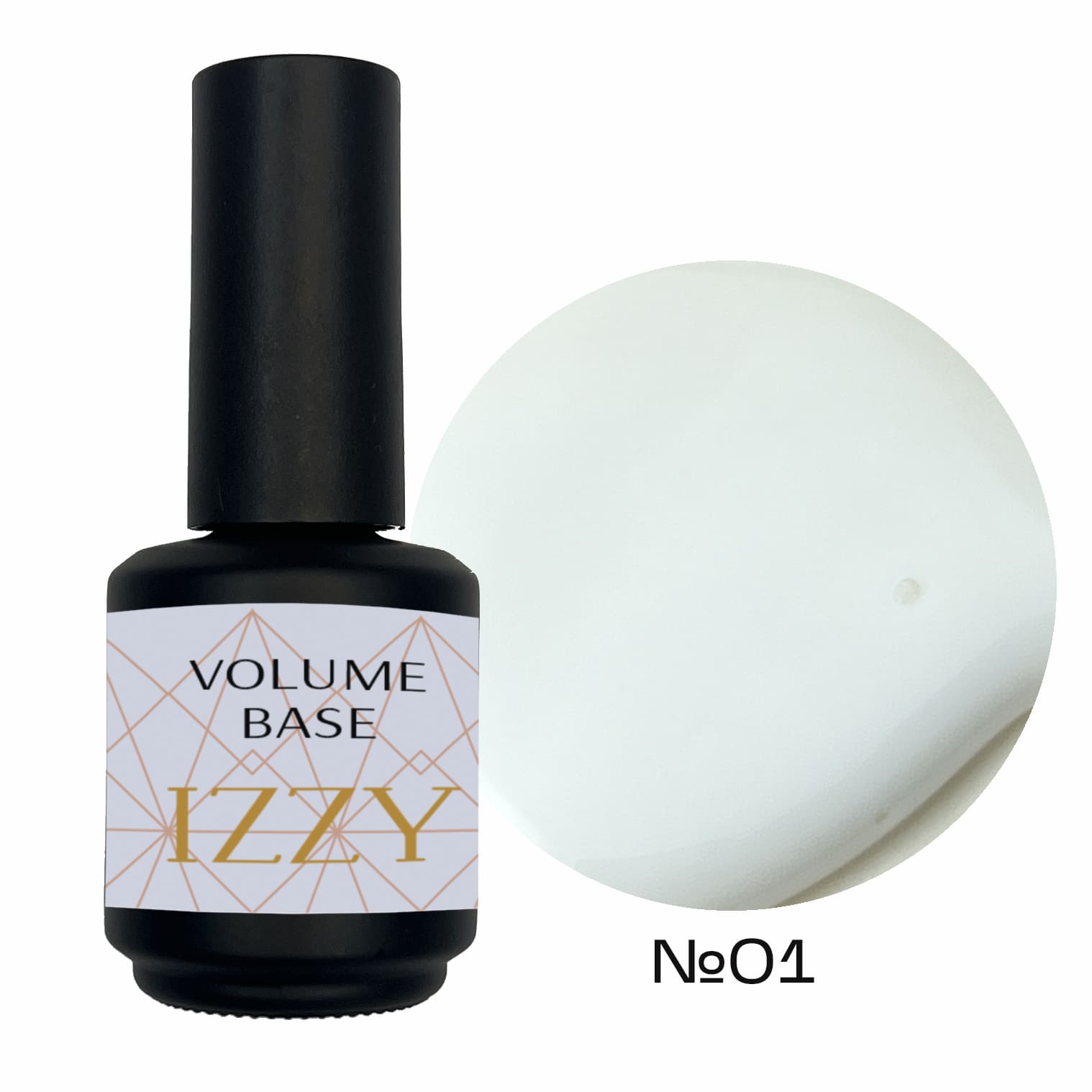 База для манікюру камуфлююча, Izzy Volume Base 01 (Coconut), 15мл