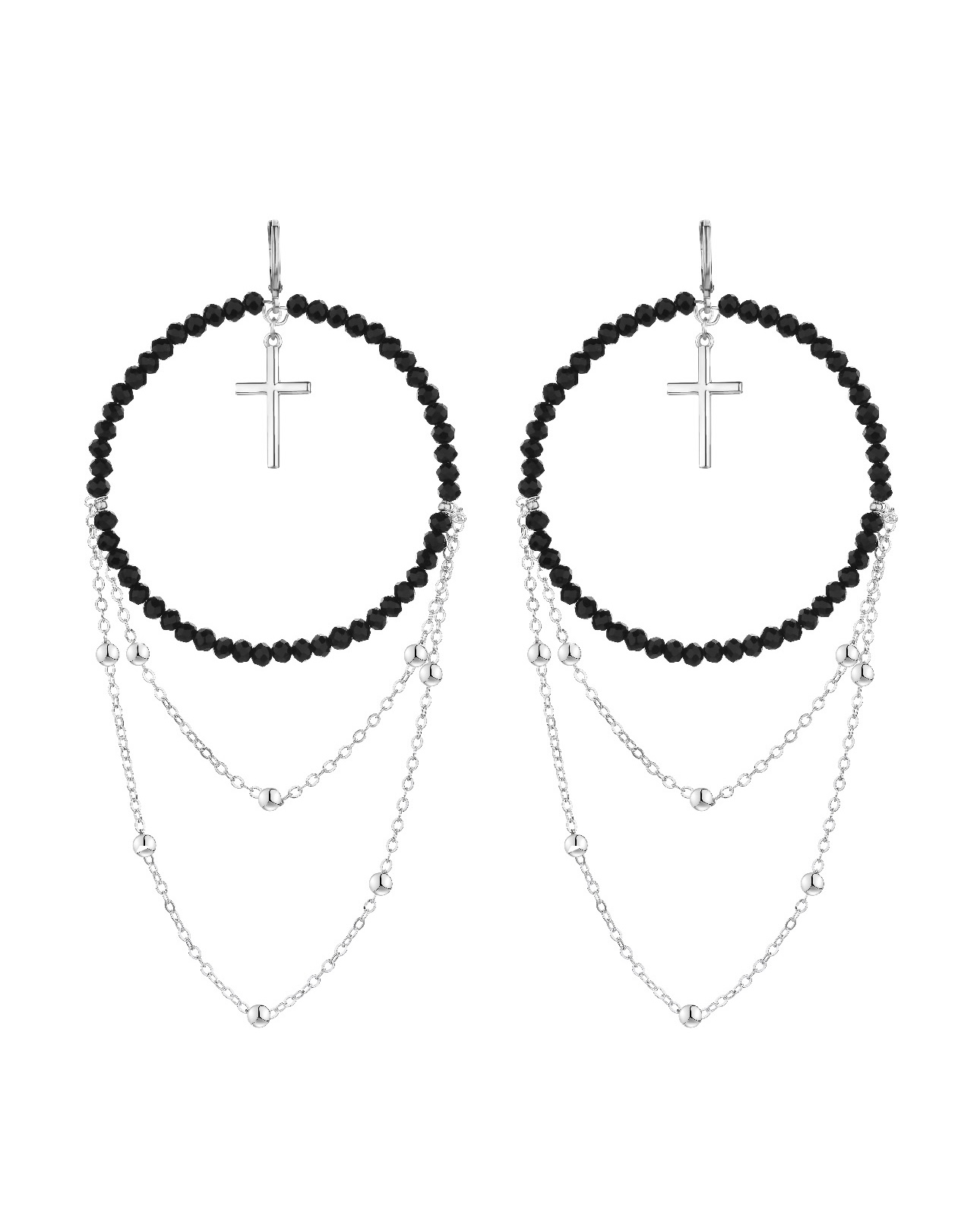 DISCO CROSS earrings dark