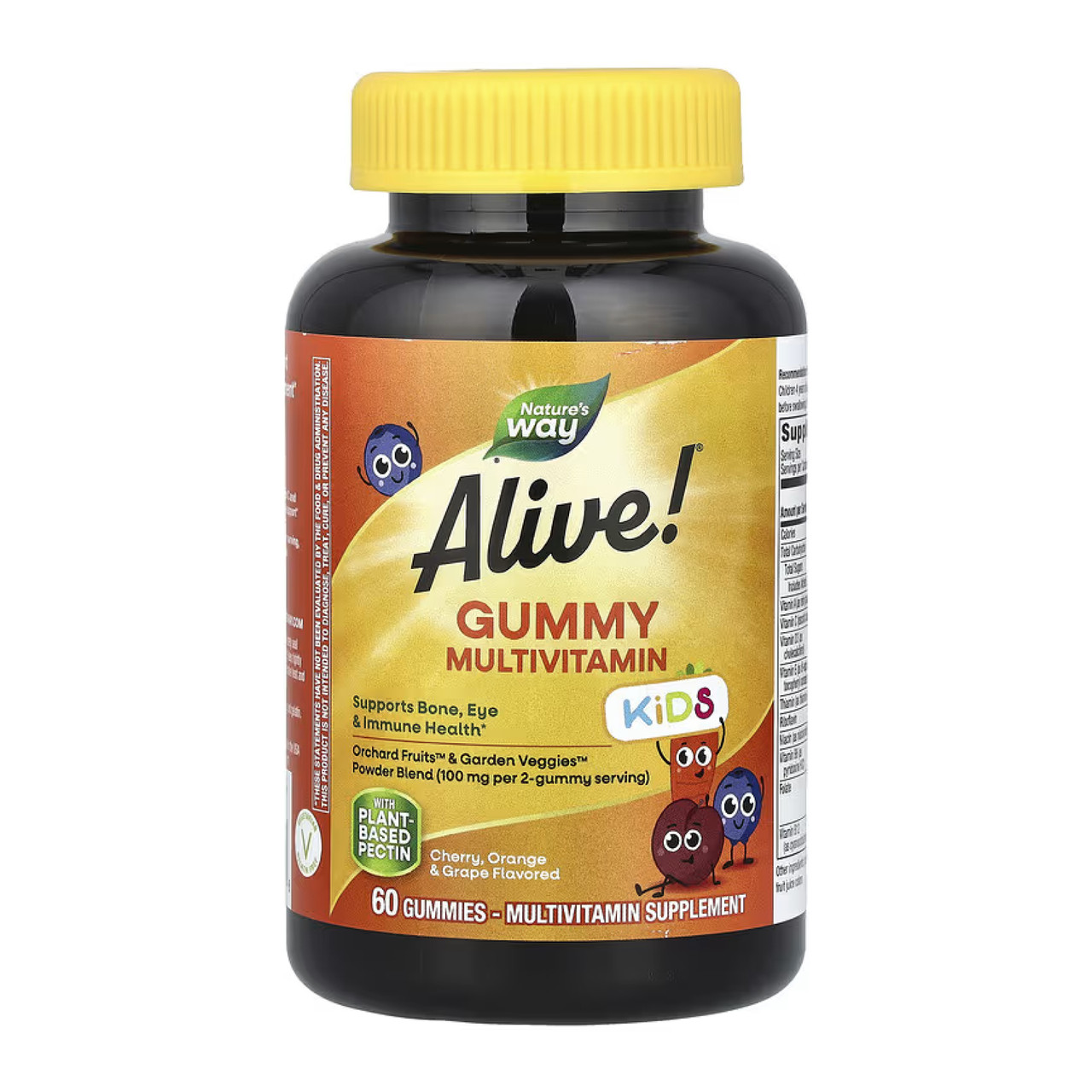 Мультивітаміни для дітей, Alive! Children's Gummy Multivitamin, Gluten Free, Made with Pectin - 60 Gummies