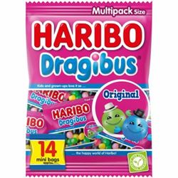 Цукерки желейні Haribo Dragibus 350 г. 14 міні пакетів. bon bon.