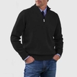 Men's Solid Color Knitted Sweater Long Sleeve | Stand Collar Sweater