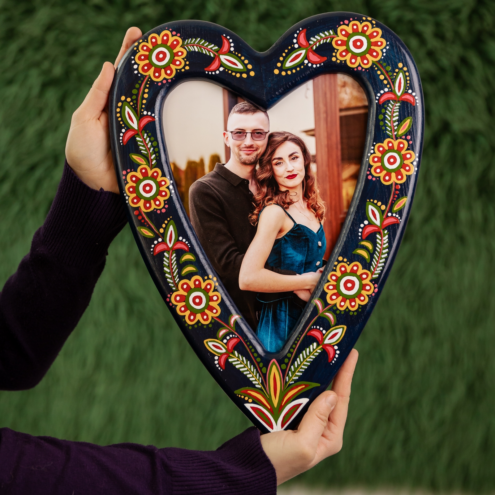 Мальована рамка - серце, 40*30 см