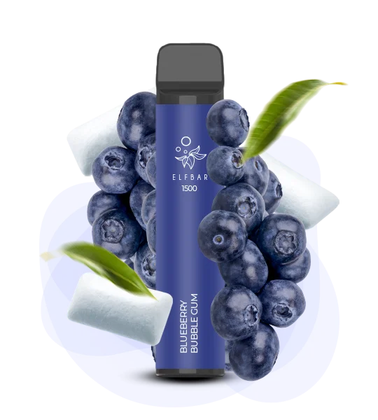 Elf Bar 1500 Blueberry Bubble gum (Чорниця Жувальна Гумка)