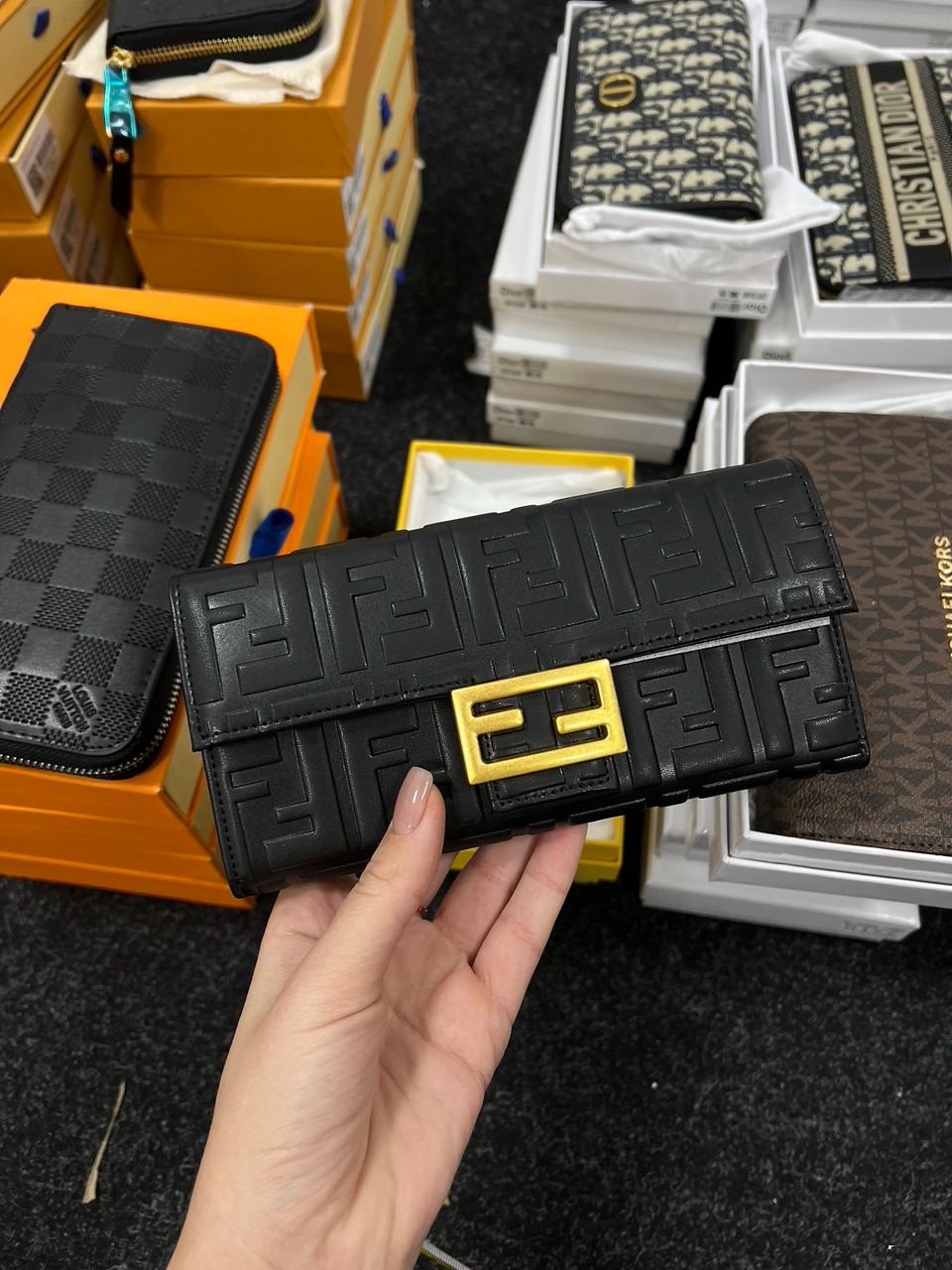 Fendi Black Leather Wallet