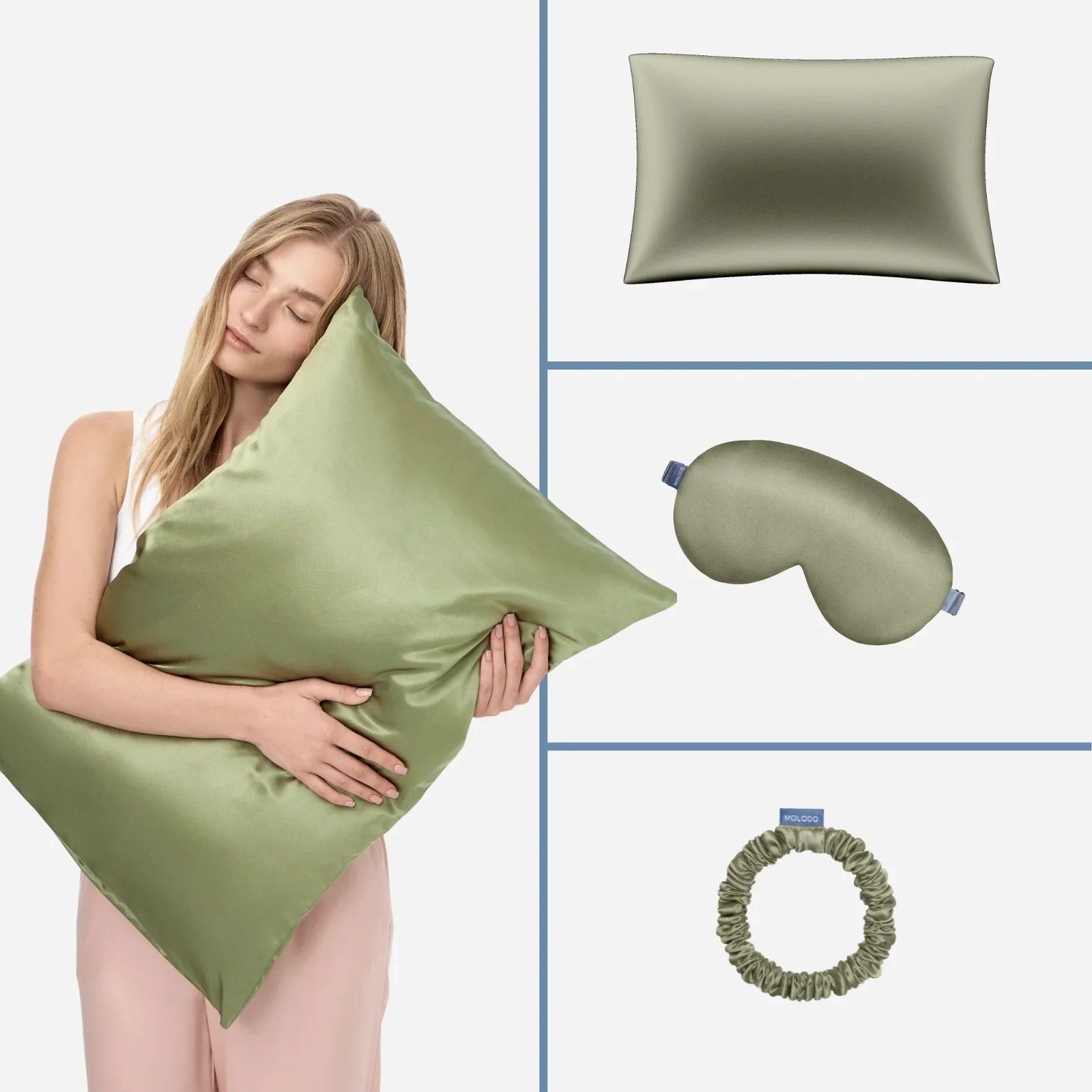 Набір для сну Beauty Sleep Box від Molodo в оливковому кольорі