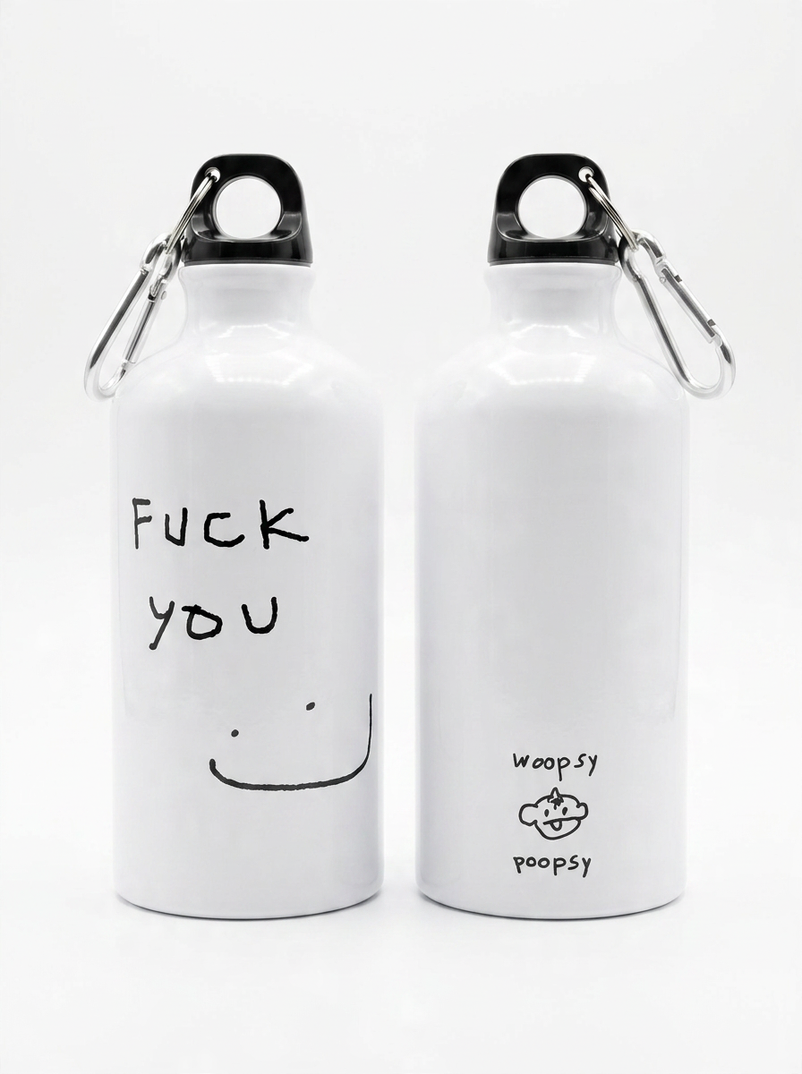 Пляшка "Fuck you" білого кольору