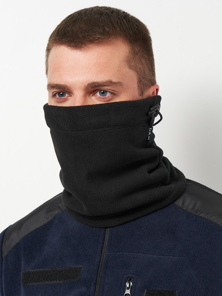 Баф флісовий UKM із затяжкою чорний