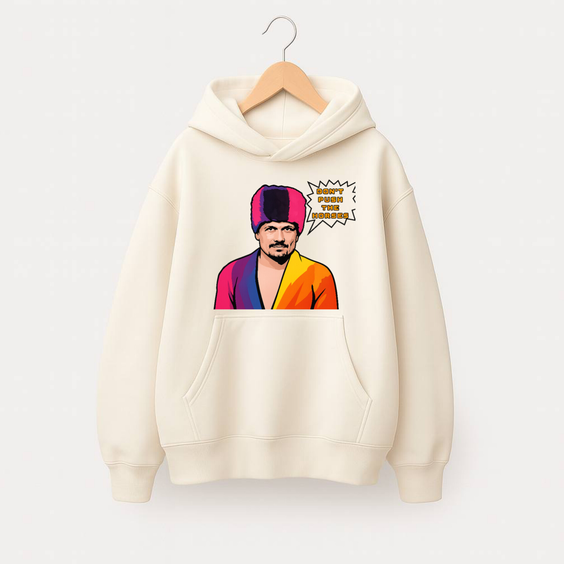 ХУДІ ОВЕРСАЙЗ БІЛЕ З ПРИНТОМ "УСИК МЕМ"