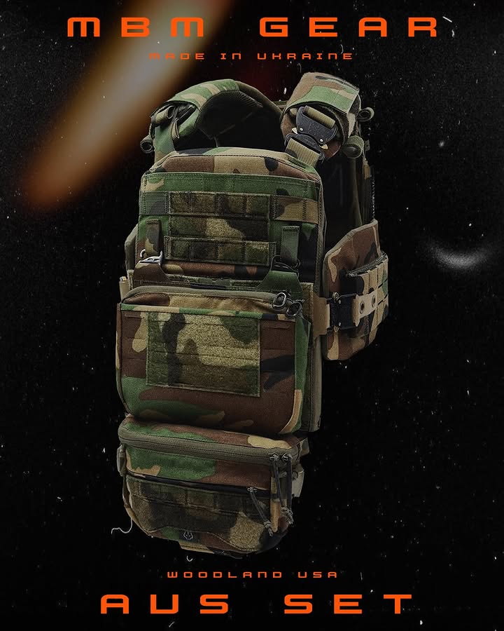 Модульний корсетний бронежилет "AVS SET Woodland M81 USA NIR" від українського бренду "MBM GEAR".