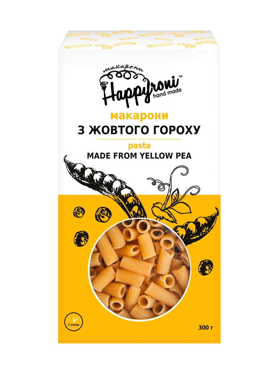 Трубочки з жовтого гороху - Happyroni, 300 г