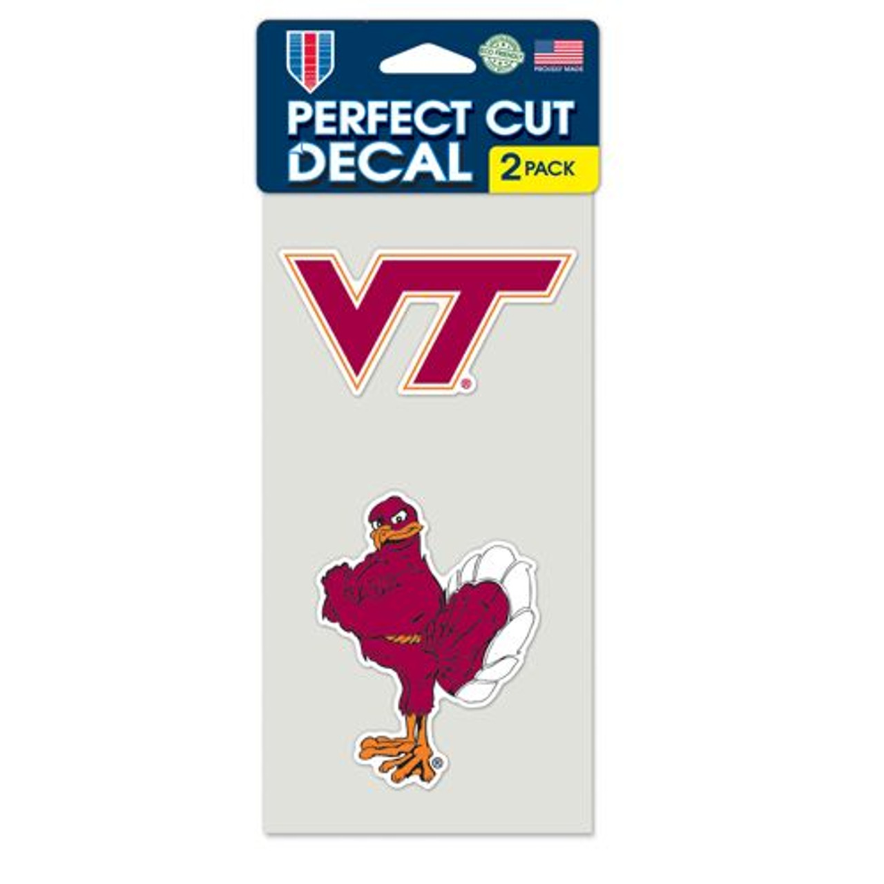 Virginia Tech Hokies Set of 2 Die Cut Decals