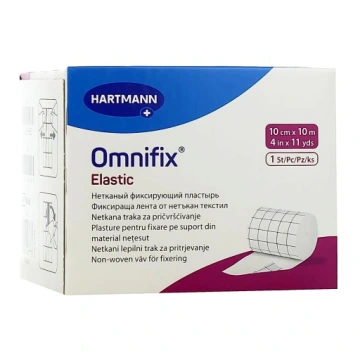 10см×10м.Omnifix elastic фіксуючий рулонний пластир на нетканій основі 1шт.