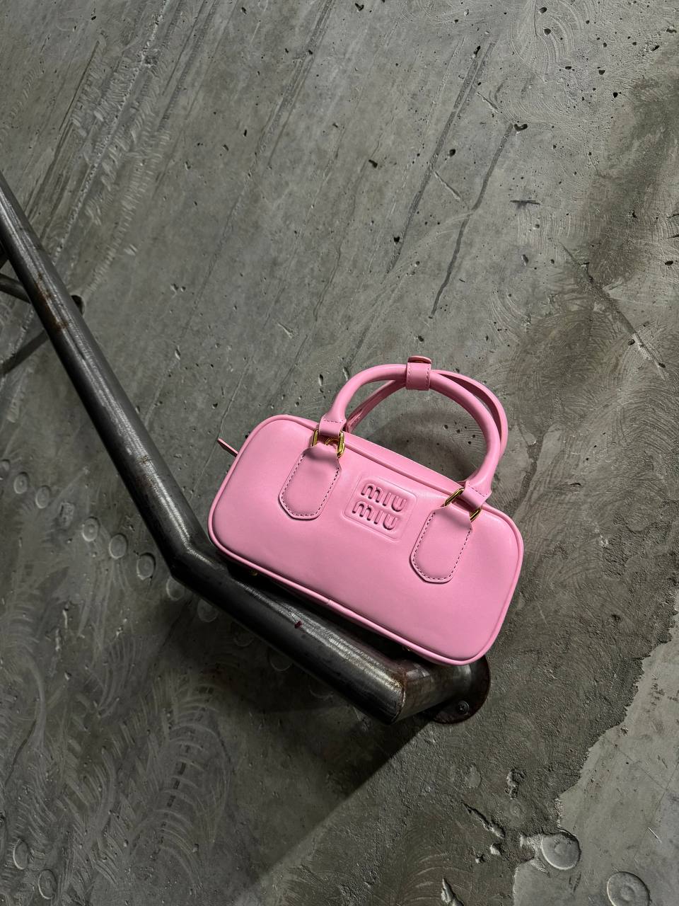 Miu Miu Arcadie Suede Bag Rose