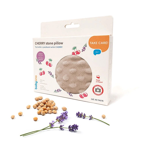 Грілочка з вишневими кісточками BabyOno з ароматом лаванди бежева