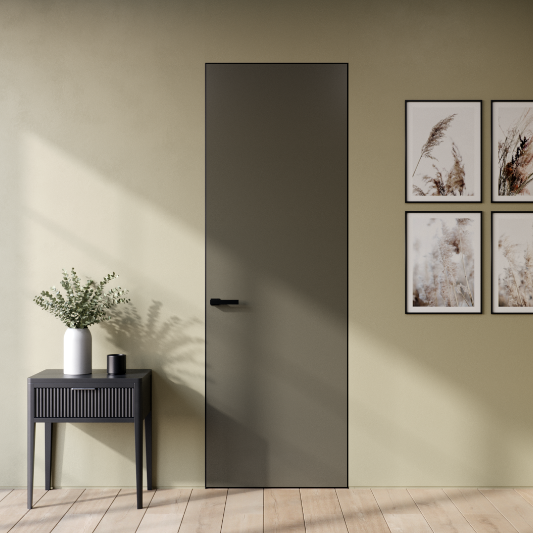 Приховані двері ТОP GLASS - Скло сатін фарбоване