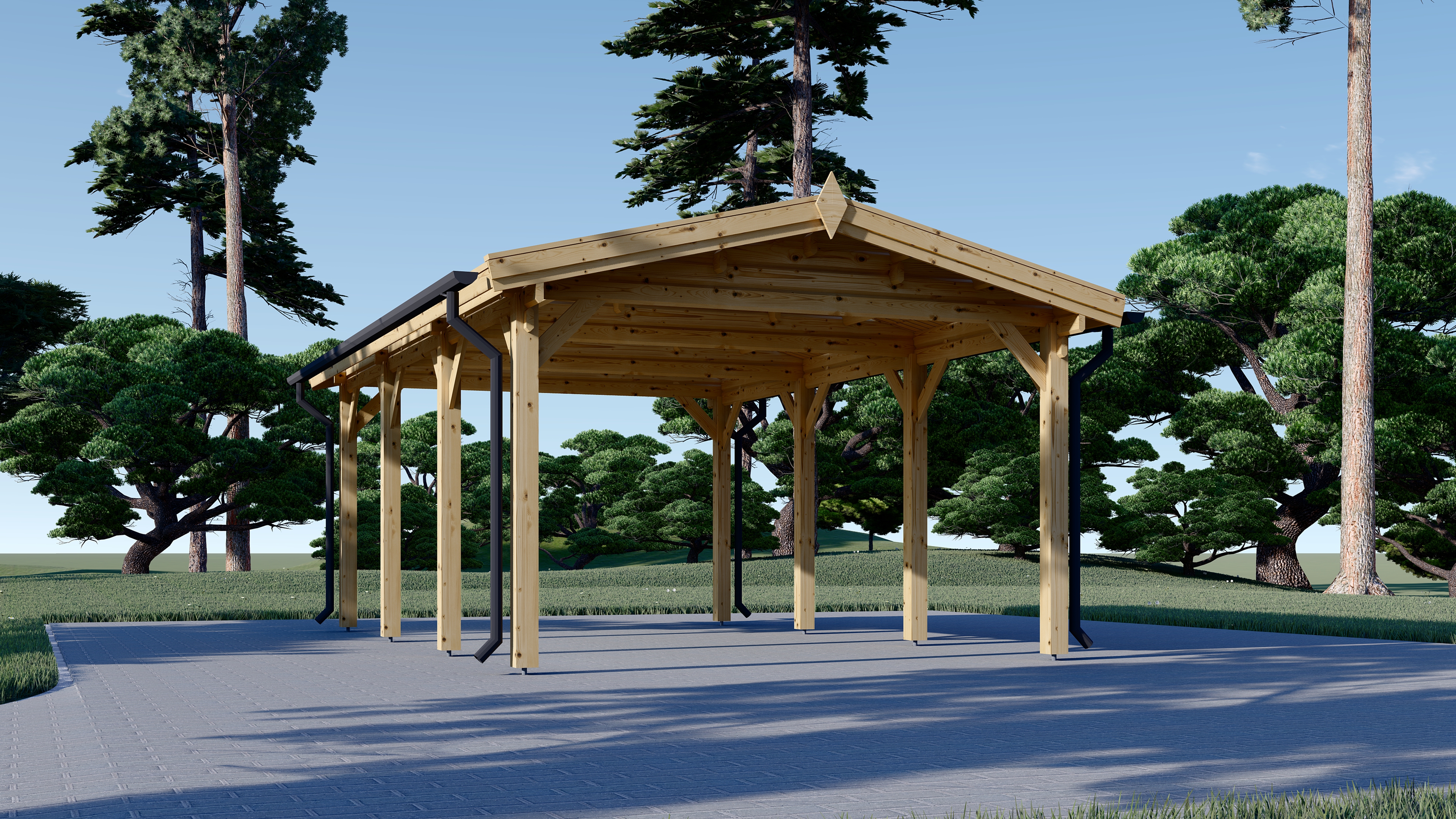 Pérgola para coches Classic 3x6