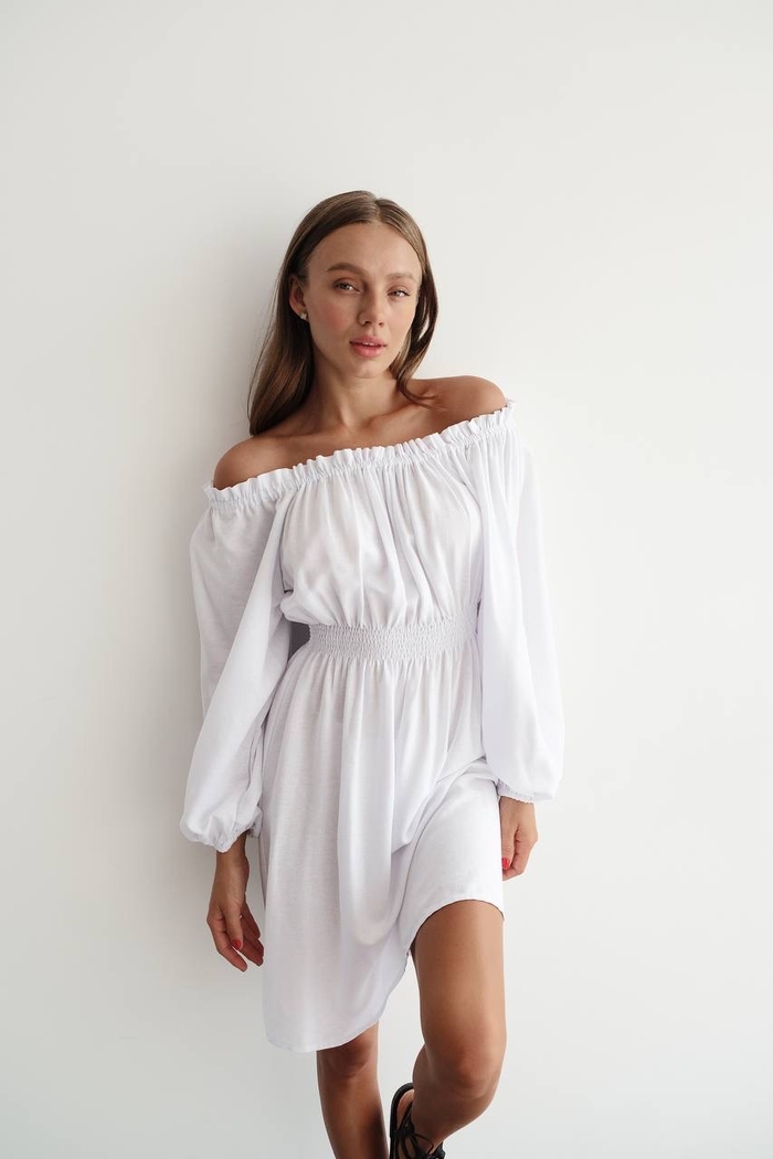 Linen dress - White