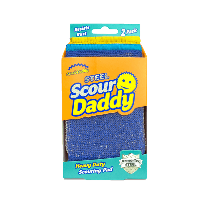 Жорстка губка для чищення Steel Scour Daddy з нержавіючою сталлю, 2 шт. Scrub Daddy.