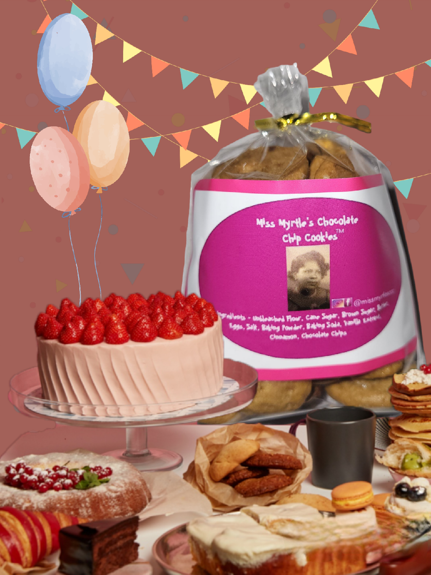 Miss Myrtle's Chocolate Chip Tiny Tastees & Dark Chocolate Tiny Tastees 4 oz.