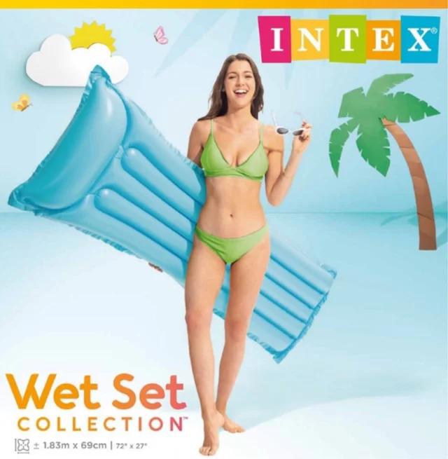 Матрац надувний Intex 59703, 183*69 см з підголівником