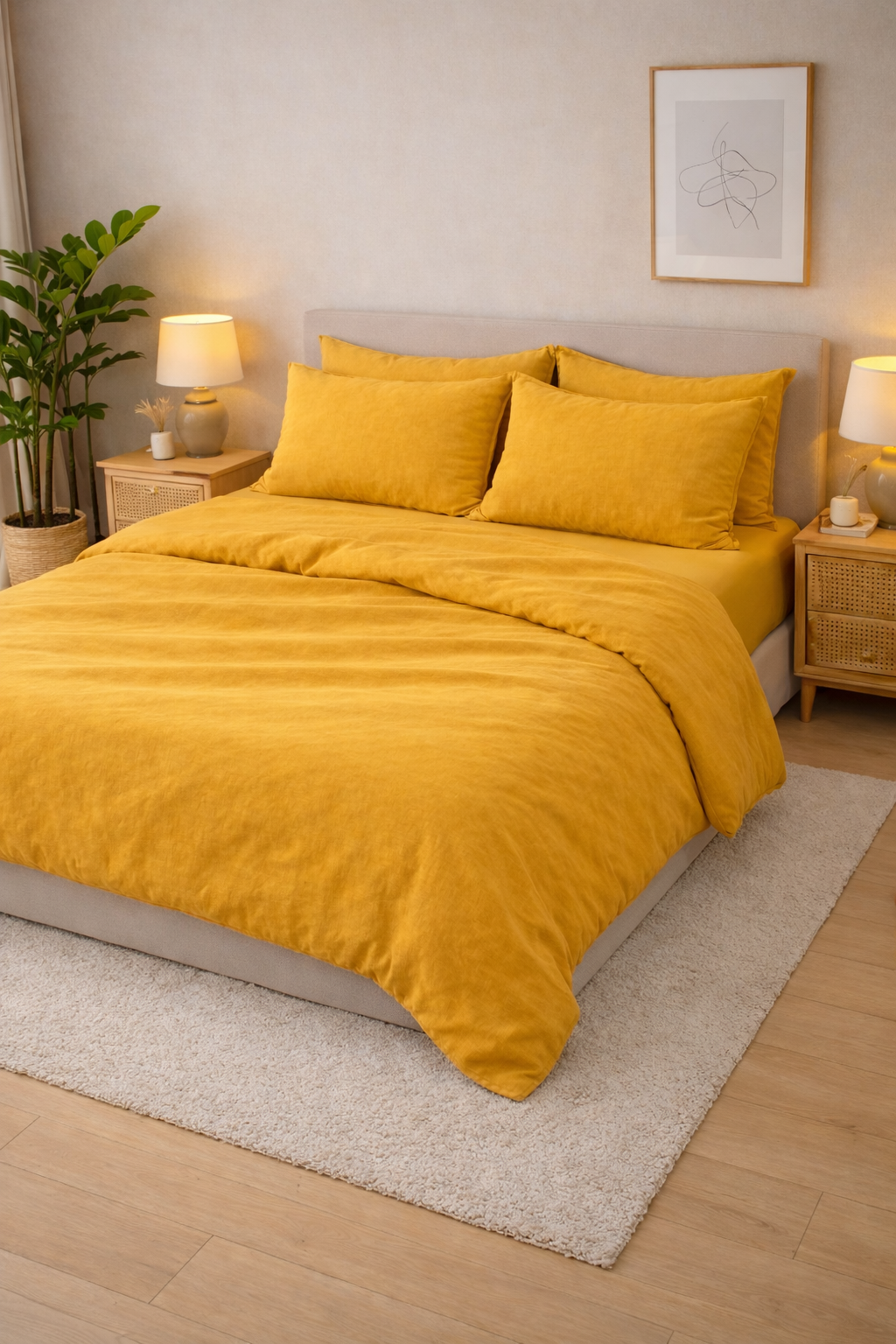 Постільна білизна варена бавовна "Гірчиця"