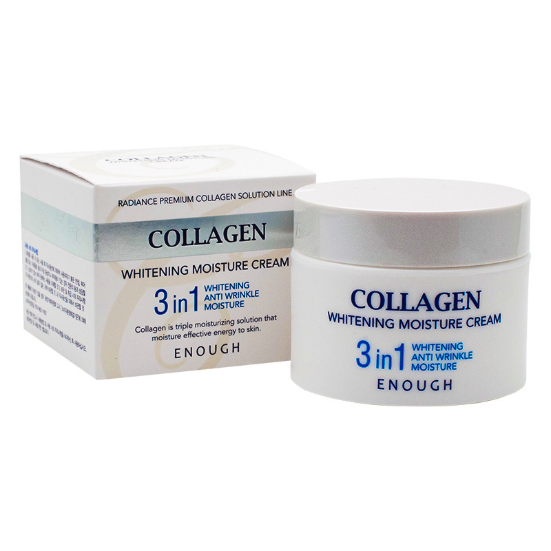 Крем для обличчя зволожуючий з колагеном 3 в 1-Enough Collagen Whitening Moisture Cream 3 in 1 ⠀