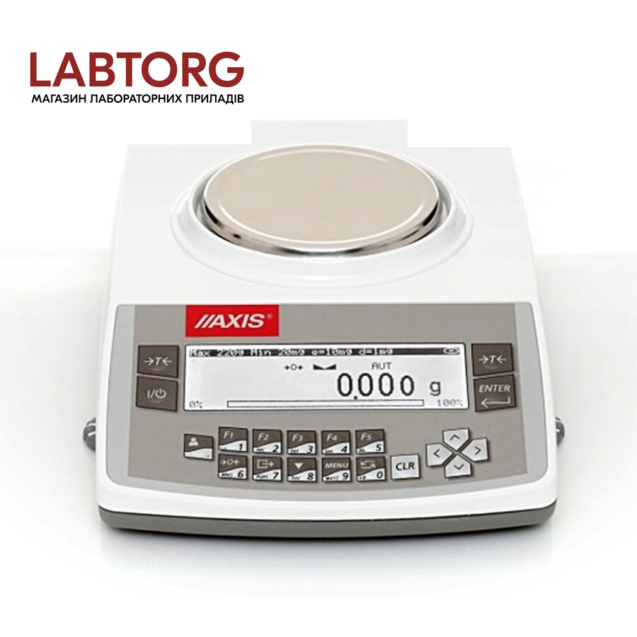 AXIS ADC4200G – лабораторні електронні ваги 4200 г, дискретність 0,01 г, внутрішнє калібрування