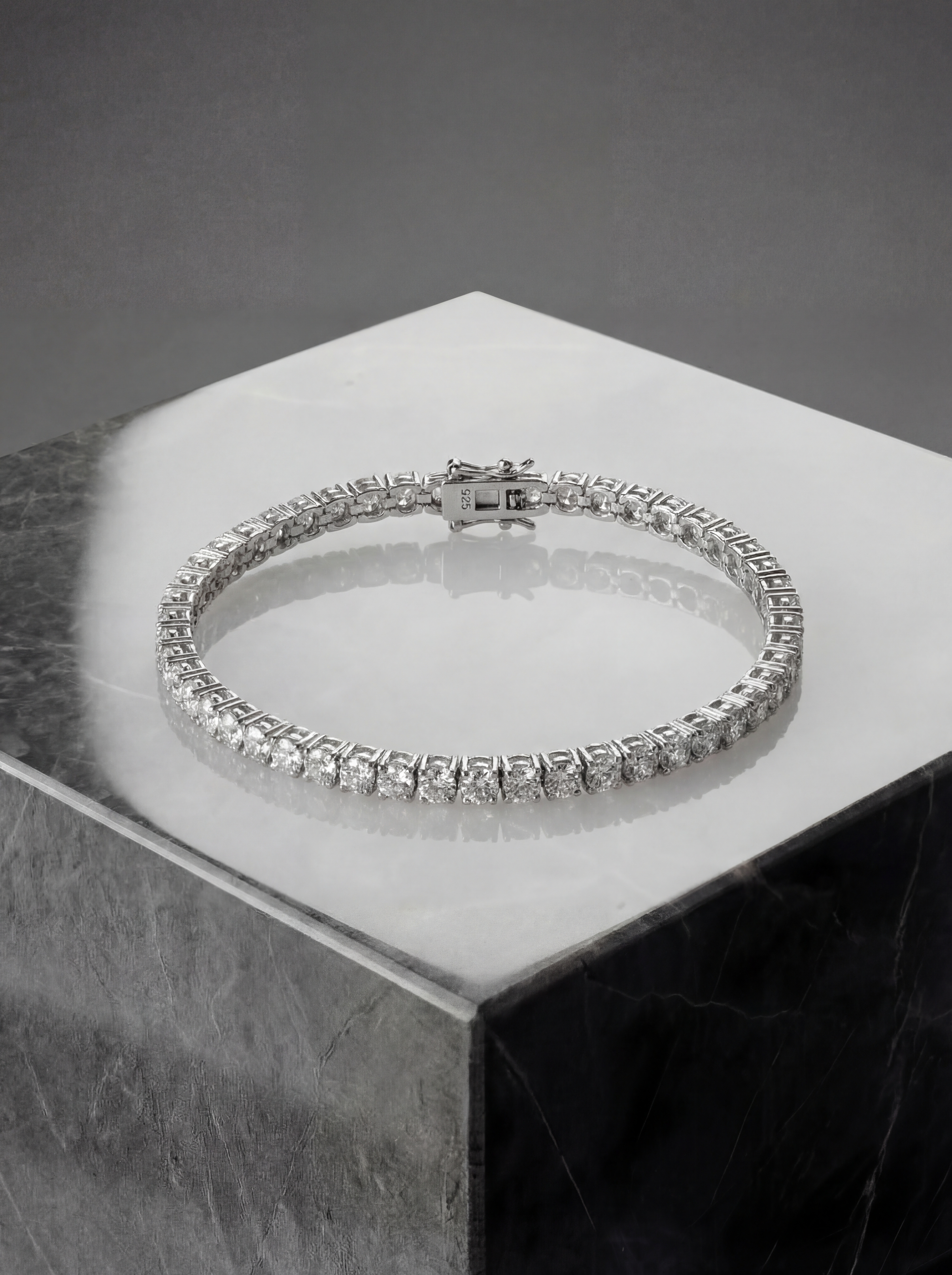 Тенісний браслет з мусанітами 3 мм