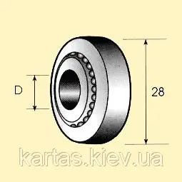 Підшипник 10х28х12 до захисних ролет