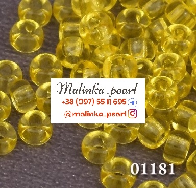 Бісер жовтий, кристальний