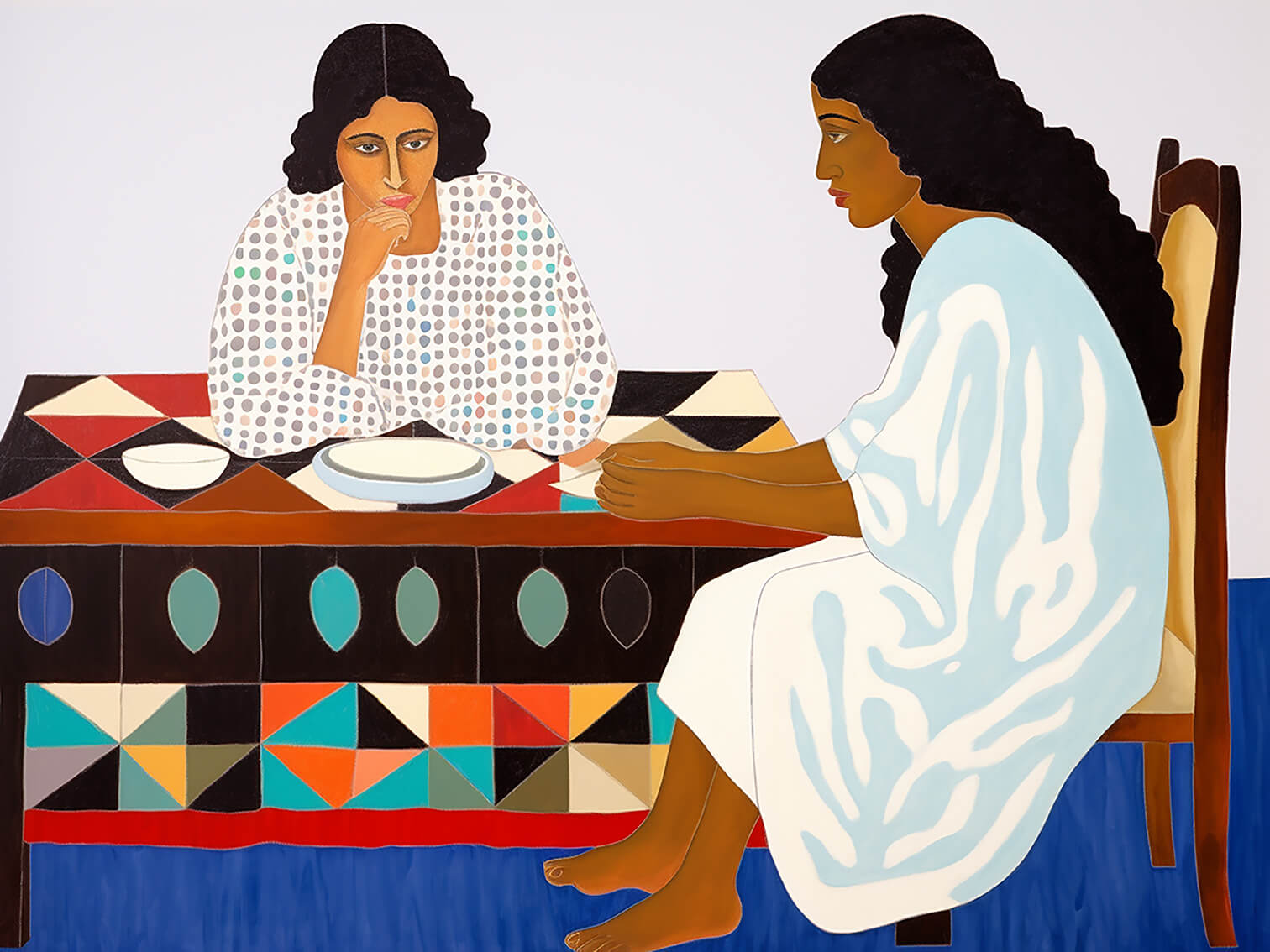 Waiting, 60x80 cm, original acrylic painting on canvas