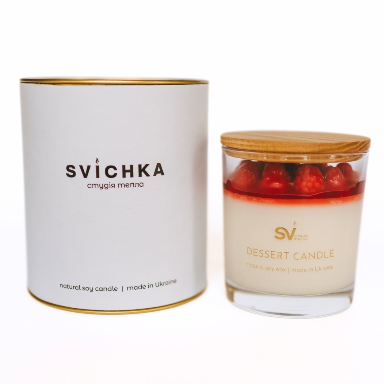 Десертна свічка малинове варення, ароматична