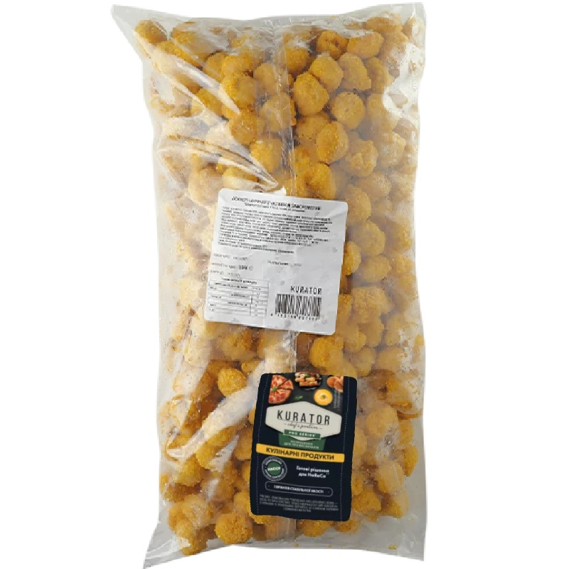 Попкорн кур з часником зам IQF (п/п 3 кг, г/л 6 кг, Куратор)