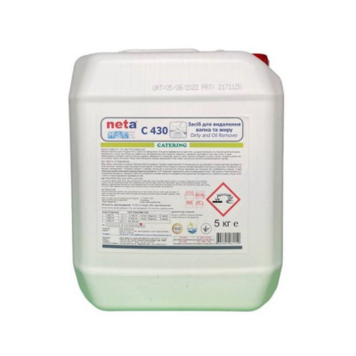 Концентрат 1:10 для видалення липкого жиру та бруду з різного типу поверхонь, C 430, Neta, 5 кг