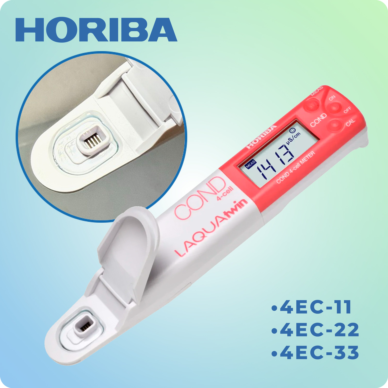 Портативний кондуктометр (ЕС-метр, TDS-метр) з АКТ LAQUAtwin 4EC meter (HORIBA, Японія)