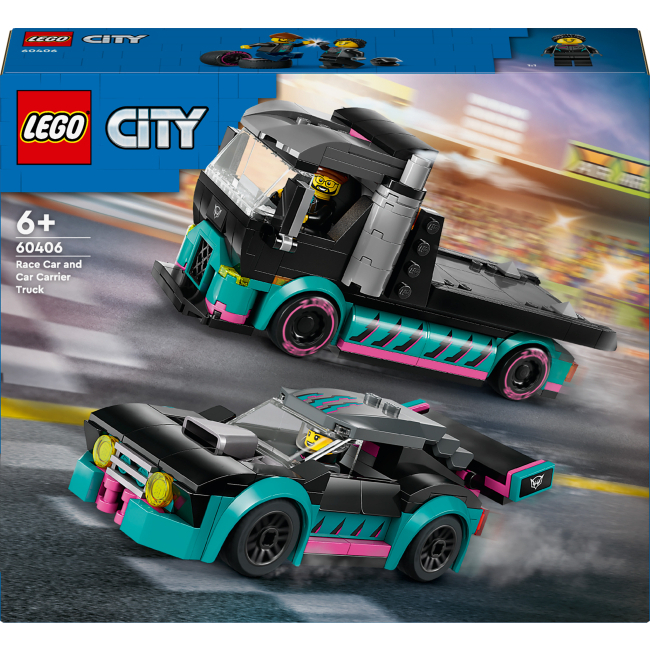 Конструктор LEGO City Автомобіль для перегонів й автовоз (60406)