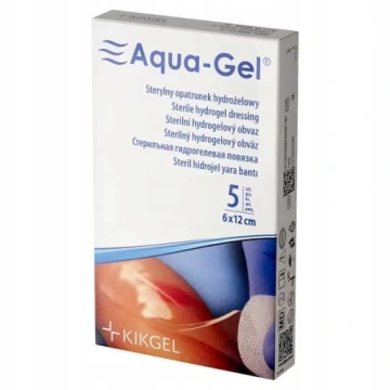 6×12см.Aqua-Gel гідрогелева пов'язка від опіків ран пролежнів 1шт.