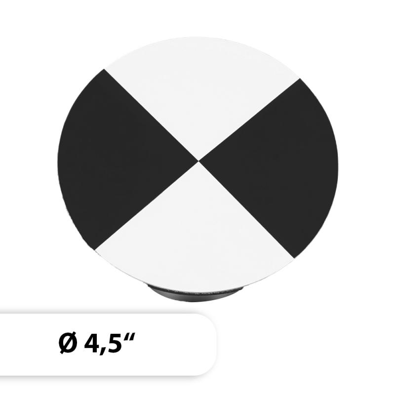 ROUND CHECKERBOARD TARGET 4.5" WITH MAGNETIC CONNECTION