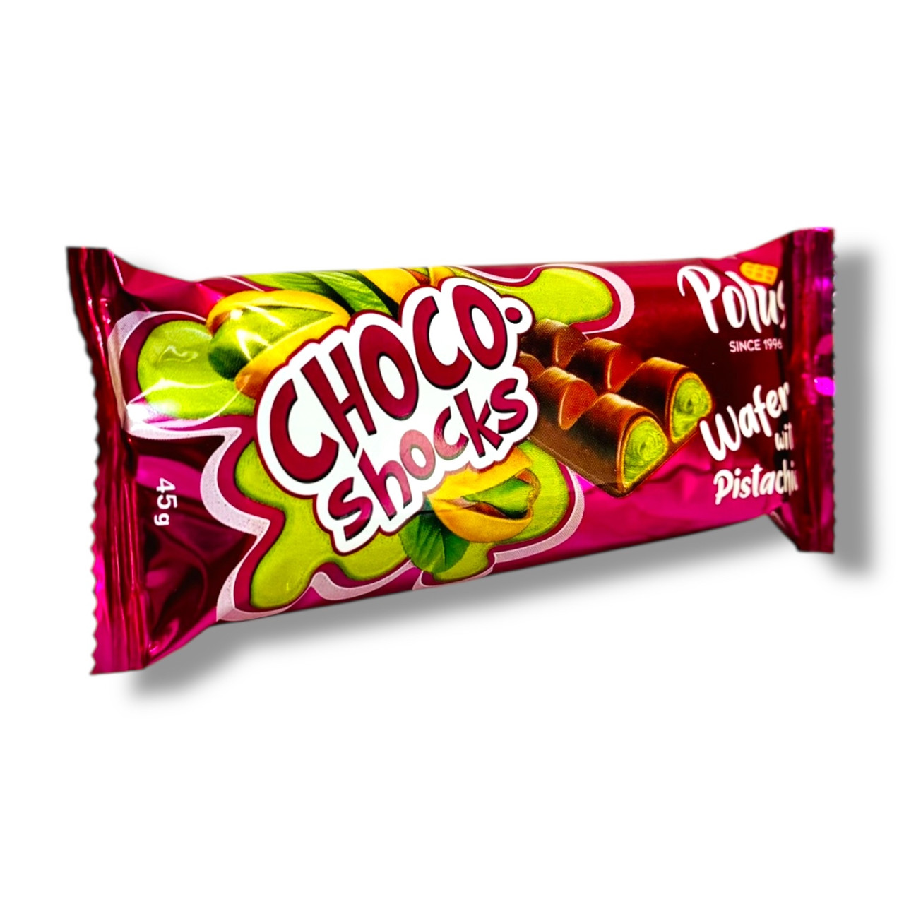 Вафлі Choco-Shocks Фісташка 45 г Полюс