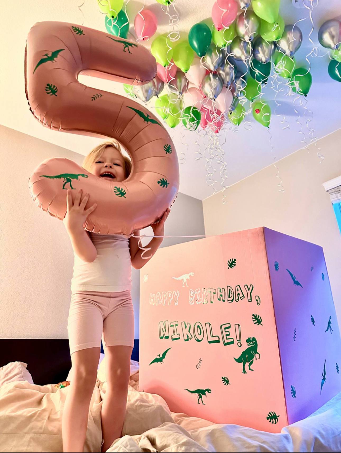 Custom Dino Balloon Surprise Box