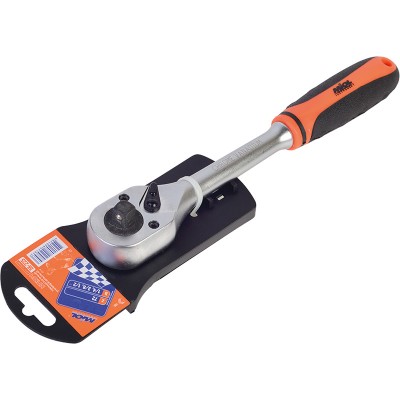 Вороток-ключ з тріскачкою та реверсом+телескоп.рукоят. 3/8'', МІОL