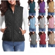 Women’s Cotton Vest With Stand Collar | Women Sleeveless Warm Jacket