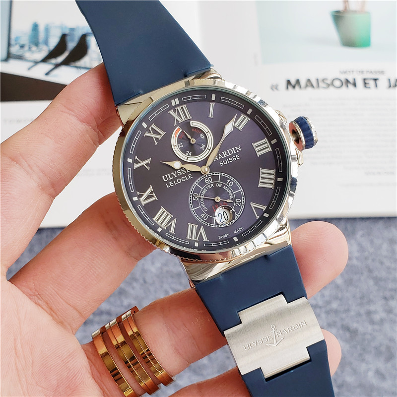 Ulysse Nardin Marine Chronometer features an 18k blue