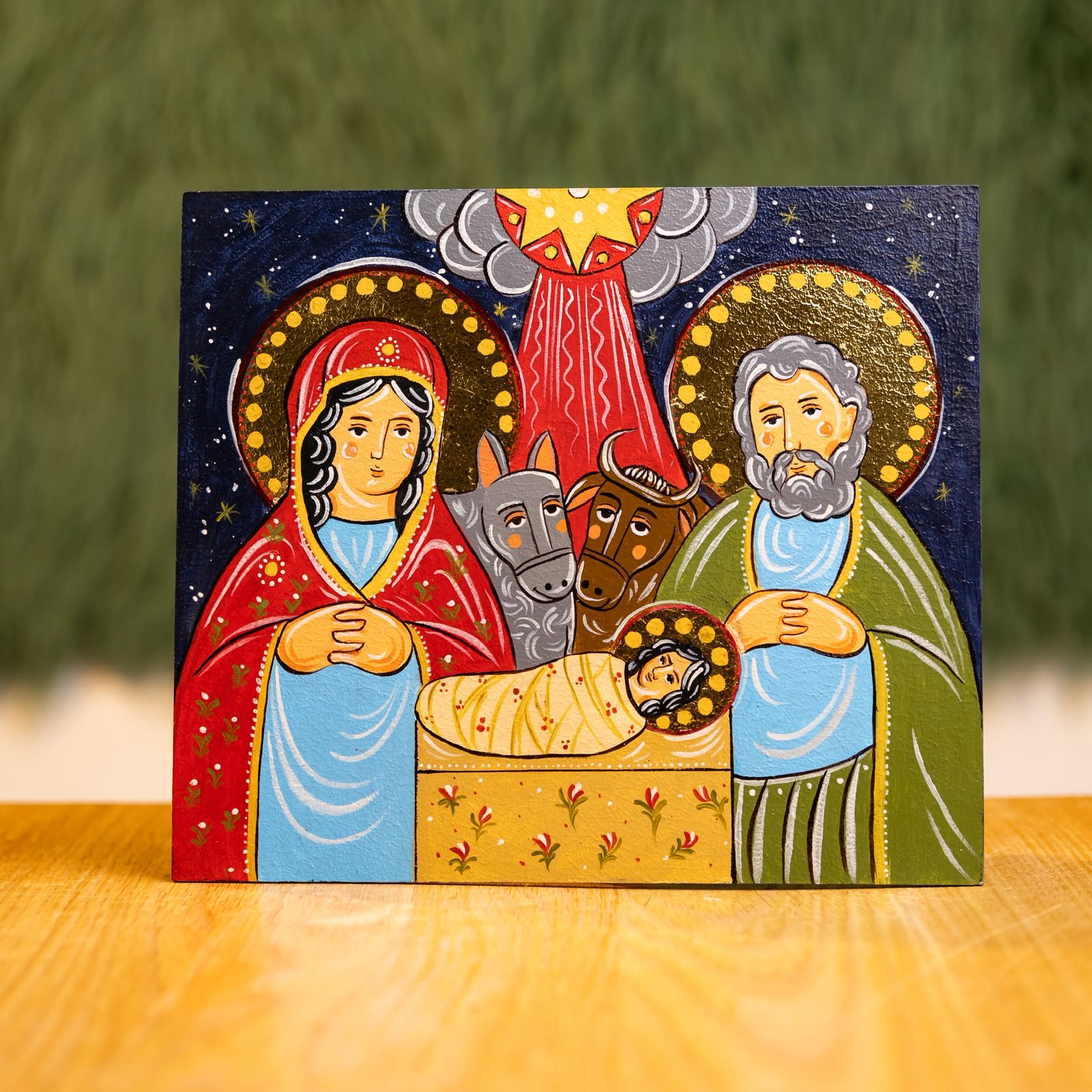 Ікона мальована по дереву "Вифлиєм", 20*18 см