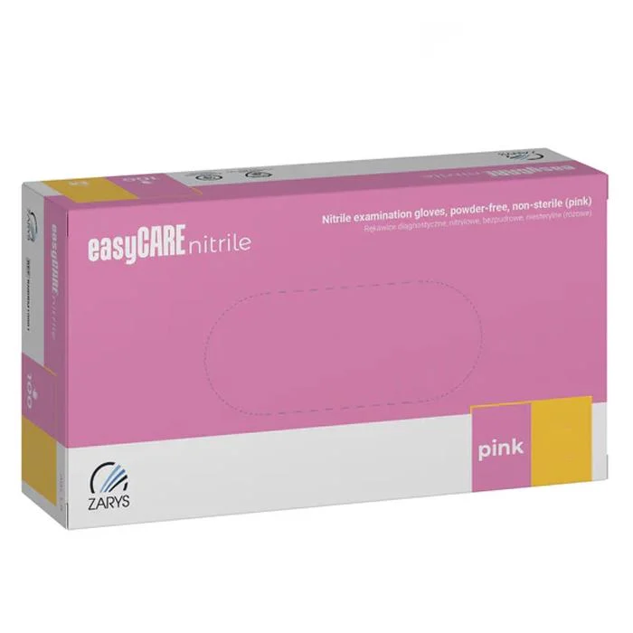 Нітрилові неопудрені рукавички easyCare Nitrile Gloves Pink 